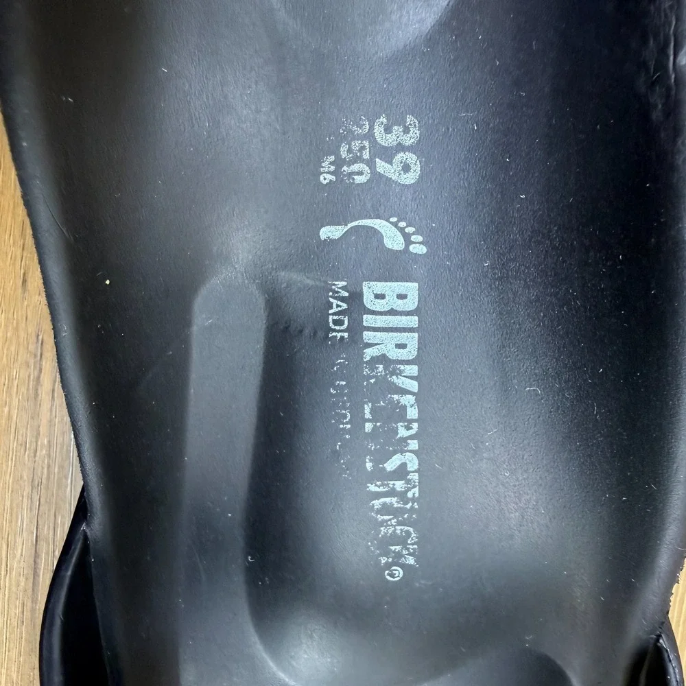 Birkenstock Arizona Eva Madrid Black Slides Womens 8 N EU 39 Slip On Rubber Walk